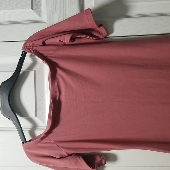 Derek Heart Off Shoulder Short Dress, Dusty Rose Size Small - Picture 5 of 9